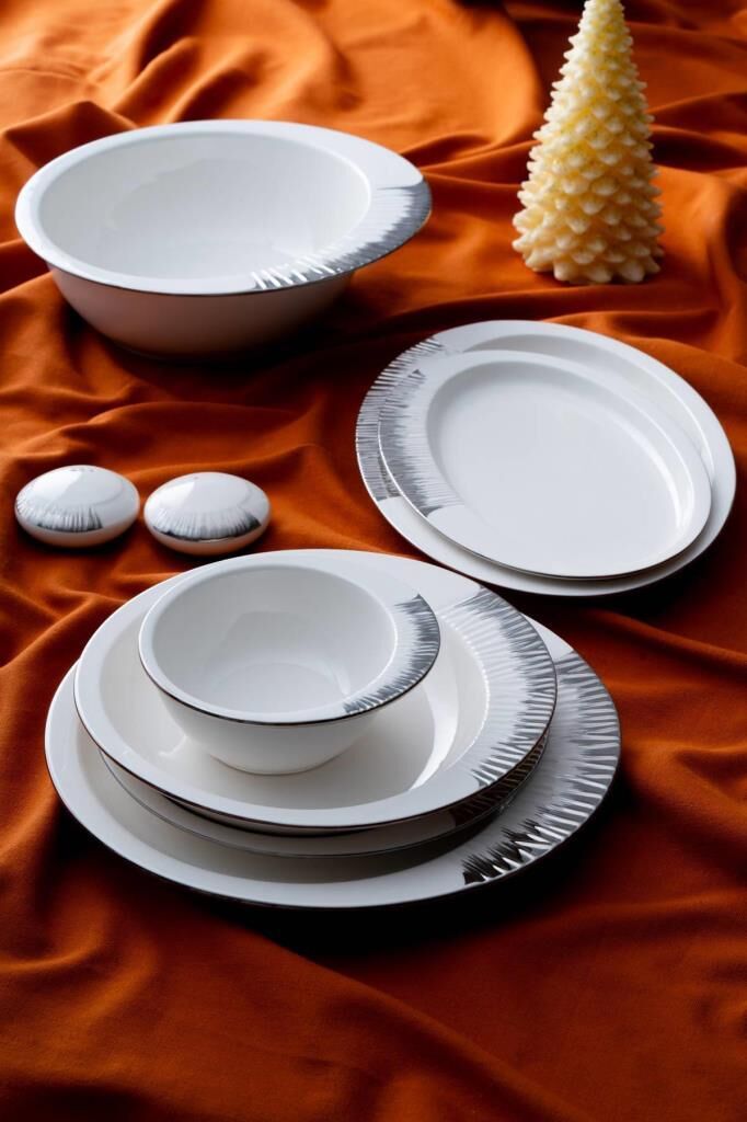 SHERRY GÜMÜŞ 6 KİŞİLİK 29 PARÇA YEMEK TAKIMI