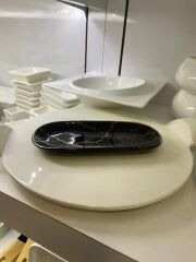 AROW LENA MERMER DESEN SİYAH KAYIK TABAK 17x8cm