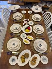 ROLYEF BLUE 6 KİŞİLİK 45 PARÇA YEMEK TAKIMI/KAHVALTI TAKIMI