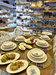 ROLYEF BLUE 6 KİŞİLİK 45 PARÇA YEMEK TAKIMI/KAHVALTI TAKIMI