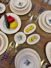 ROLYEF BLUE 6 KİŞİLİK 45 PARÇA YEMEK TAKIMI/KAHVALTI TAKIMI