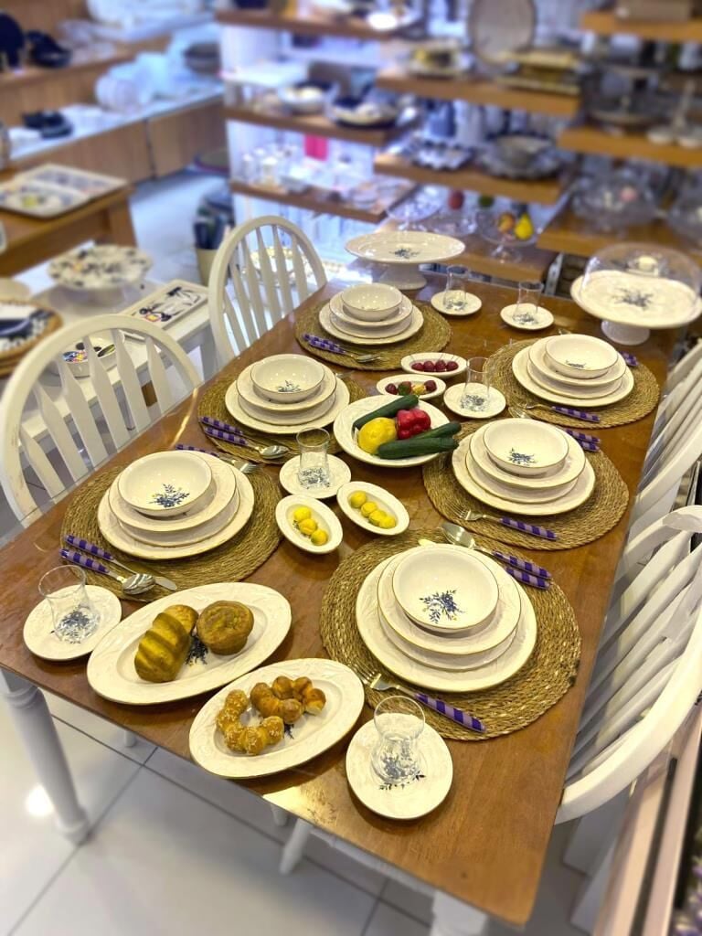 ROLYEF BLUE 6 KİŞİLİK 45 PARÇA YEMEK TAKIMI/KAHVALTI TAKIMI