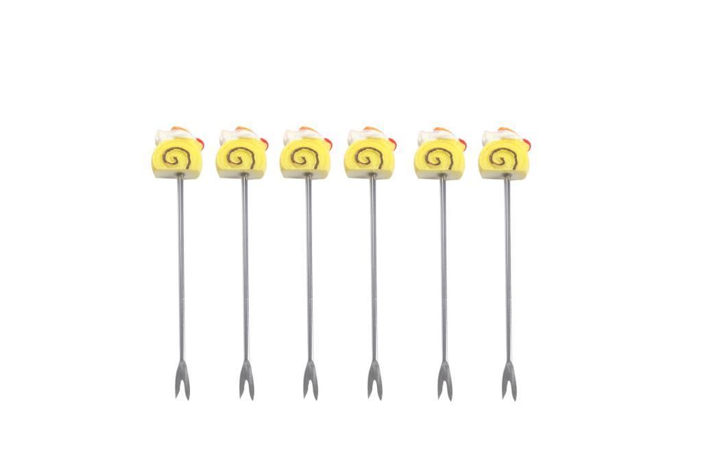 METAL 6'LI MEYVE ÇATALI DESEN12