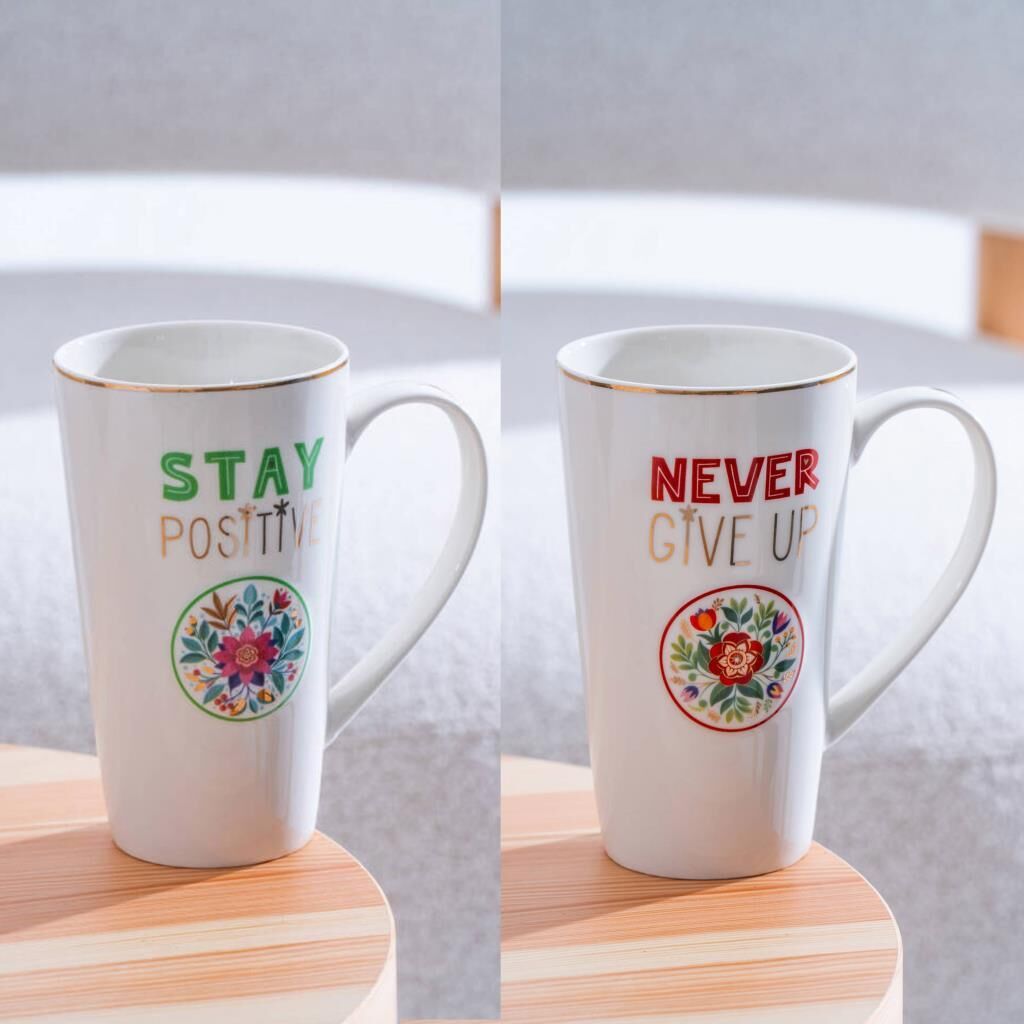 PEONY-NEVER 2'Lİ PORSELEN KUPA 500ML