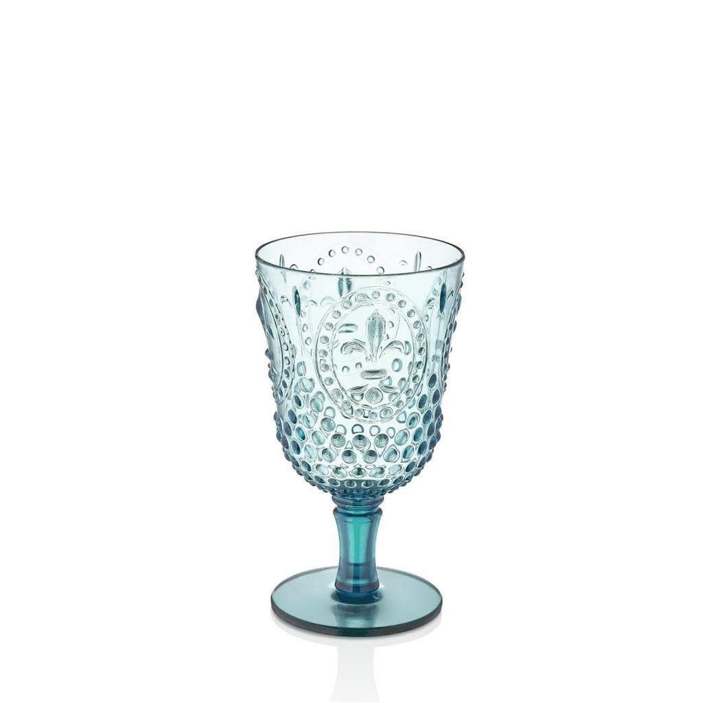 AQUAMARİN AKRİLİK(PVC) 6'LI AYAKLI BARDAK 400ML