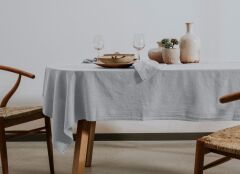 GRİ DİKDÖRTGEN MASA ÖRTÜSÜ 200X150CM