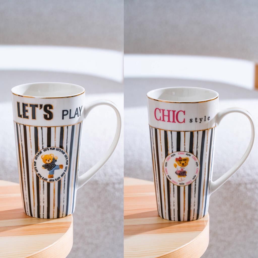 TEDDY BEAR 2'Lİ PORSELEN KUPA 500ML