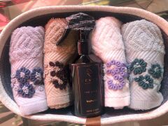 ANTRASİT SEPETLİ HAVLU SETİ