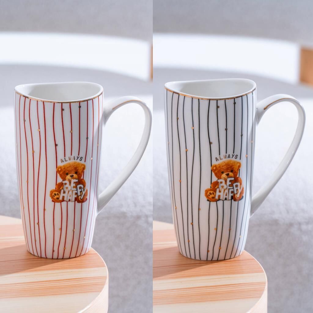 BEAR 2'Lİ PORSELEN KUPA 500ML