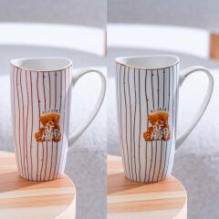 BEAR 2'Lİ PORSELEN KUPA 500ML