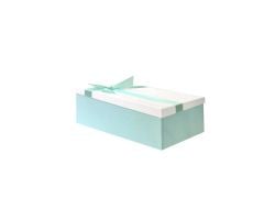 MİNT YEŞİL BEYAZ FİYONKLU KUTU 22CM