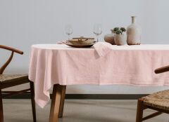 PEMBE DİKDÖRTGEN MASA ÖRTÜSÜ 200X150CM