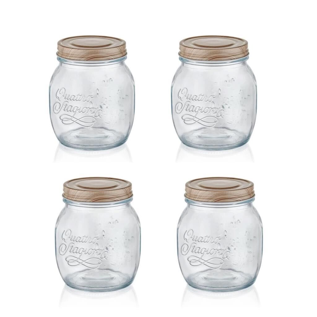 QUATRIO 4'LÜ CAM KAVANOZ 1000ML