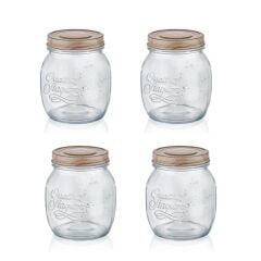 QUATRIO 4'LÜ CAM KAVANOZ 1000ML