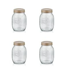 QUATRIO 4'LÜ CAM KAVANOZ 655ML