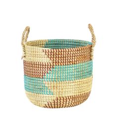 RENKLİ HASIR SEPET 31X28CM