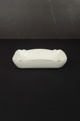 WAVE BEYAZ ALTIN DİKDÖRTGEN SUNUM TABAK 25CM