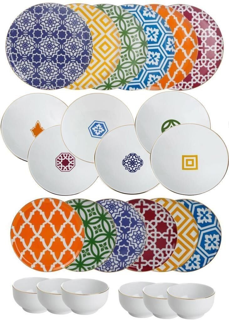MOROCCO 6 KİŞİLİK 24 PARÇA YEMEK TAKIMI