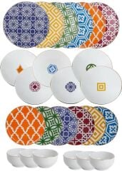 MOROCCO 6 KİŞİLİK 24 PARÇA YEMEK TAKIMI