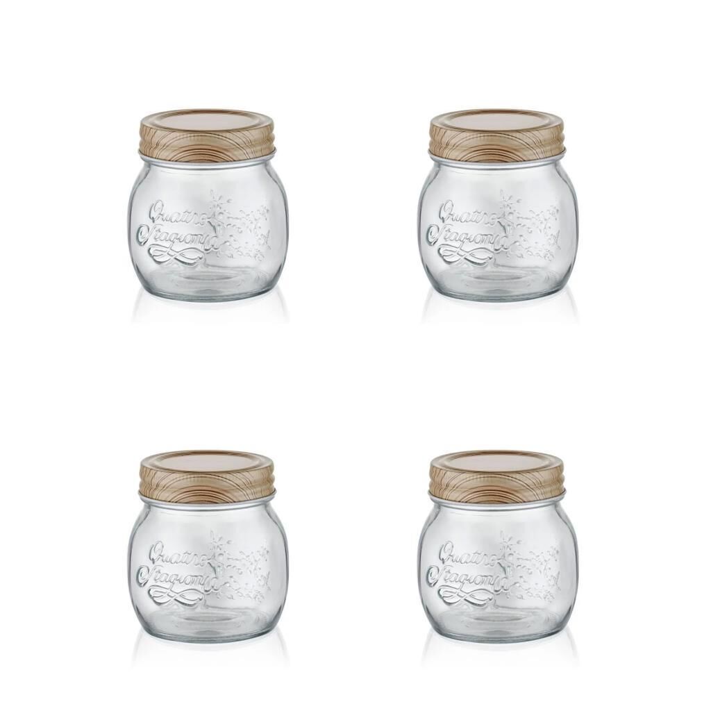 QUATRIO 4'LÜ CAM KAVANOZ 260ML