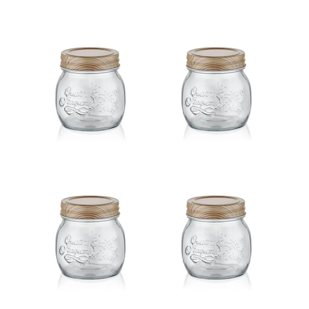 QUATRIO 4'LÜ CAM KAVANOZ 260ML