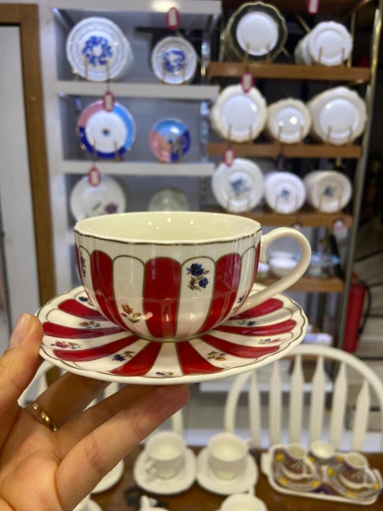 MARLOWE KIRMIZI TEK KİŞİLİK ÇAY FİNCANI