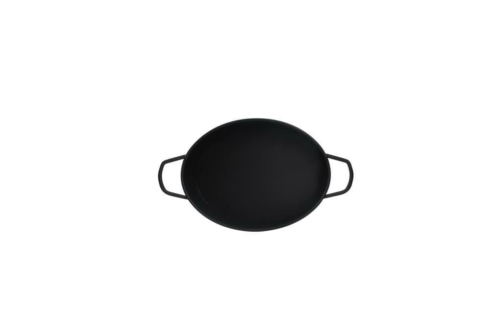 SİYAH MİNİ OVAL TEPSİ 26CM