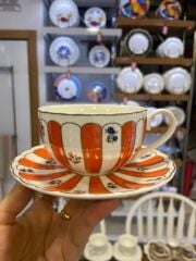 MARLOWE TURUNCU TEK KİŞİLİK ÇAY FİNCANI