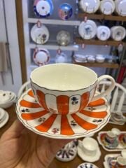 MARLOWE TURUNCU TEK KİŞİLİK ÇAY FİNCANI