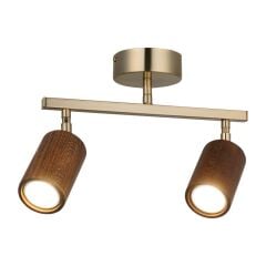 LEGNO AHŞAP ALTIN ESKİTME PLAFONYER AVİZE 2XGU10