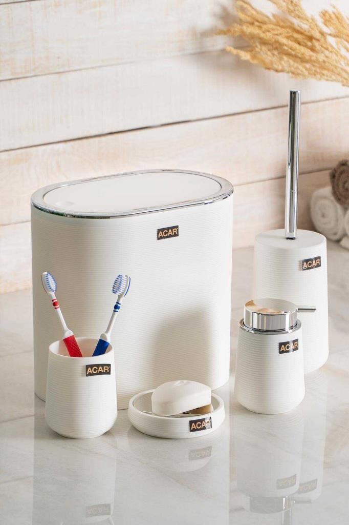 ASTORIA BEYAZ OVAL 5 PARÇA BANYO SETİ
