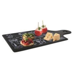 CHEF SİYAH DİKDÖRTGEN SUNUM TABAK