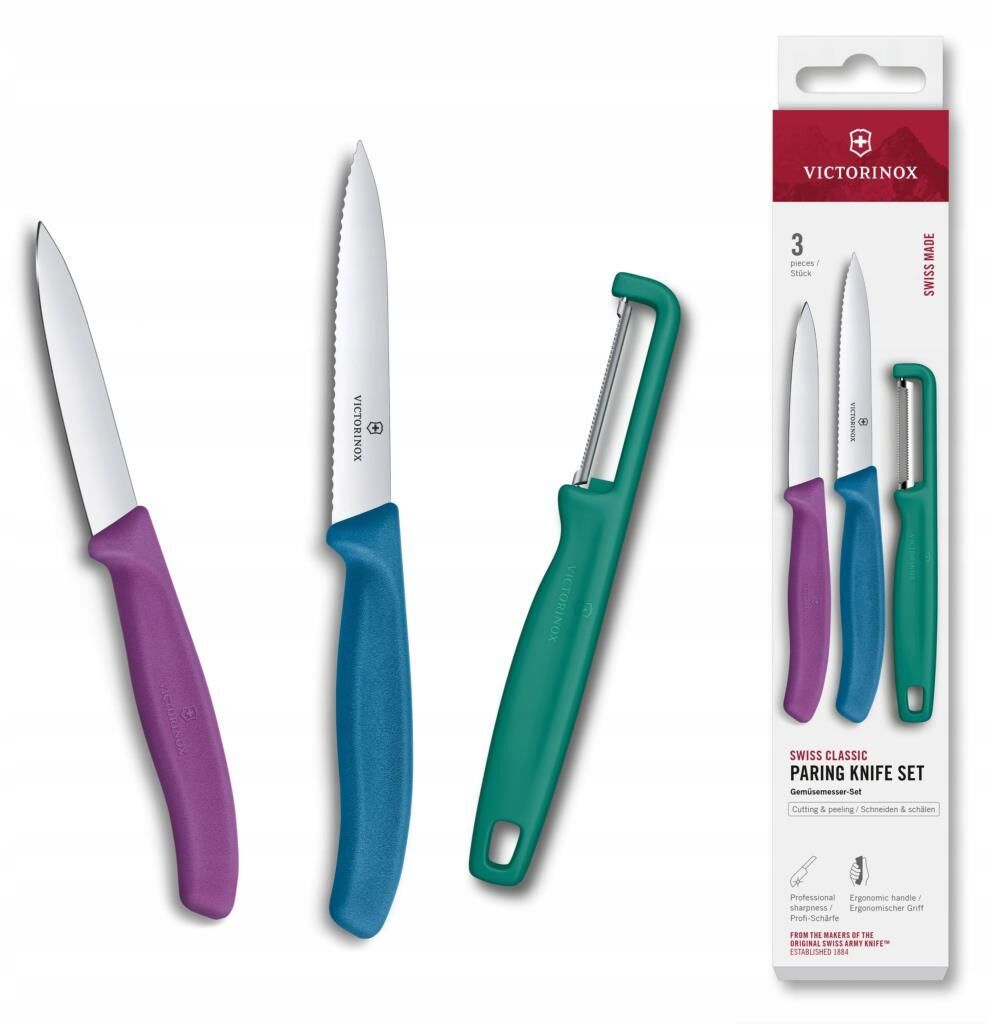 VICTORINOX RENKLİ BIÇAK SOYAK SETİ 3'LÜ