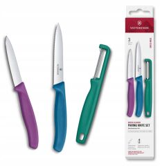 VICTORINOX RENKLİ BIÇAK SOYAK SETİ 3'LÜ