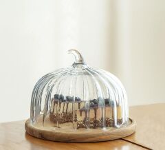 TERRY AKASYA AĞACI CAM KEK FANUS 31CM