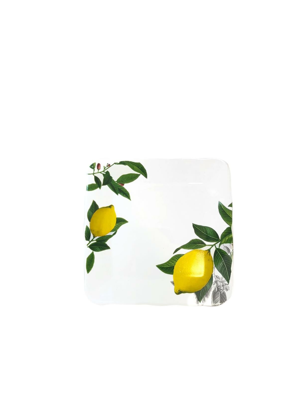 LİMON DESEN2 6'LI KARE PASTA TABAK