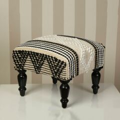 SİYAH OTANTİK PUF 40X35X40CM