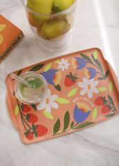 SPRİNG TURUNCU KAYDIRMAZ TEPSİ 37X25CM