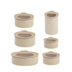 FIKA ONE SERAMİK SAKLAMA KABI 6 PARÇA BEJ