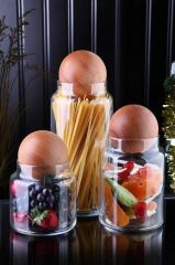 AKASYA TOP KAPAKLI 3'LÜ KAVANOZ SETİ