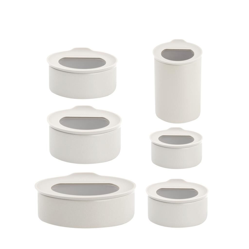 FIKA ONE SERAMİK SAKLAMA KABI 6 PARÇA BUZ BEYAZI