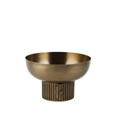 IRON ALTIN ESKİTME AYAKLI KASE 16X26X26CM