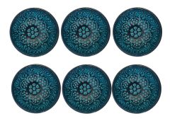 MAVİ KABARTMALI 6'LI KASE / ÇEREZLİK 8 cm