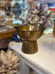 IRON ALTIN ESKİTME AYAKLI KASE 18X20X20CM