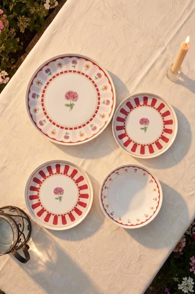 CHERİNA 6 KİŞİLİK 24 PARÇA YEMEK TAKIMI