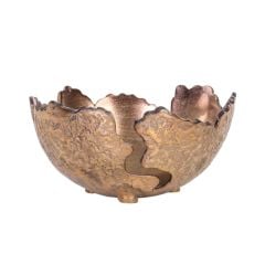 KAHVE BAKIR DEKORATİF KASE/VAZO 21CM