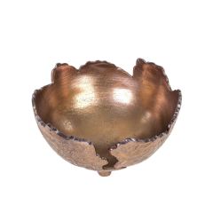 KAHVE BAKIR DEKORATİF KASE/VAZO 21CM