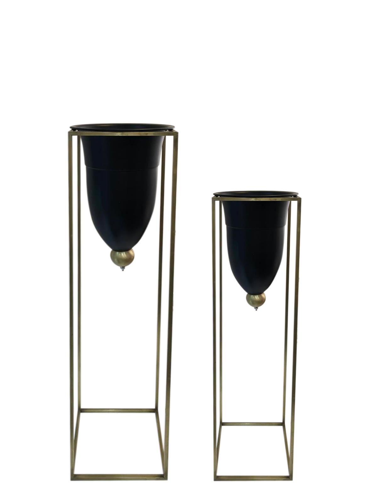 2'Lİ METAL AYAKLI ESKİTME SAKSILIK 91cm