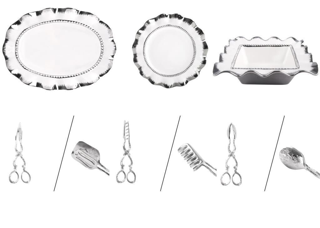 BEYAZ GÜMÜŞ 6 PARÇA SOFRA SERVİS SETİ