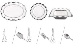 BEYAZ GÜMÜŞ 6 PARÇA SOFRA SERVİS SETİ